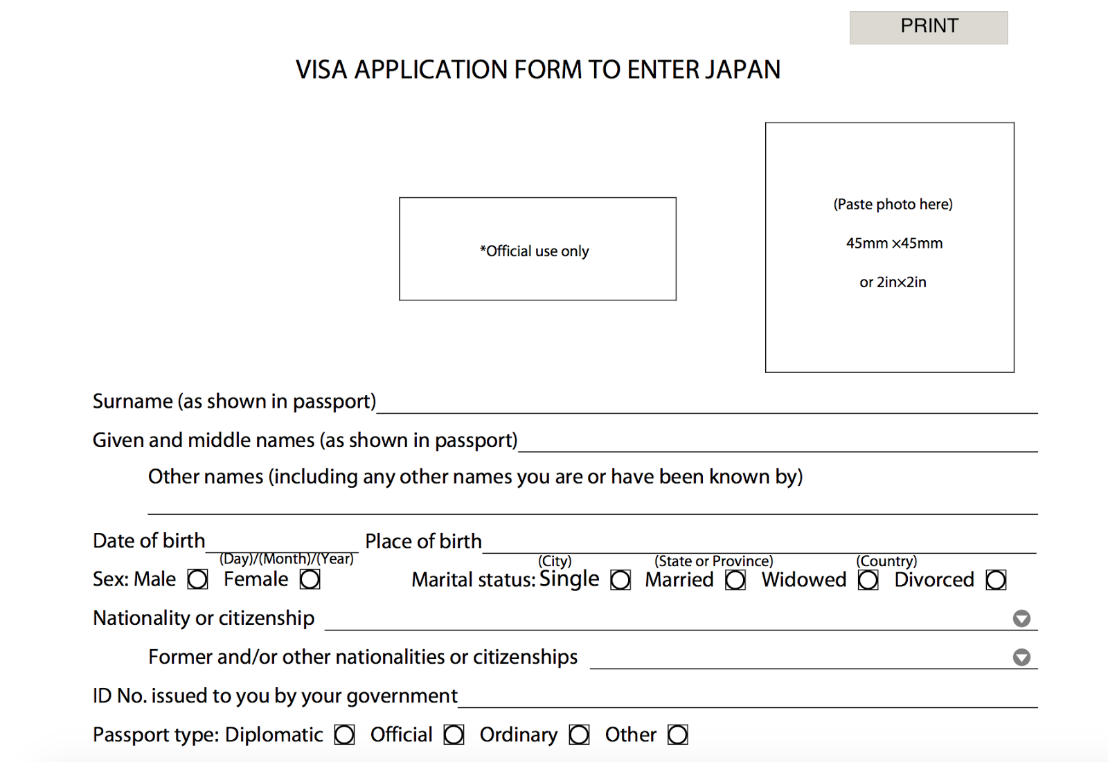 how do i hand in passport photos for visa application